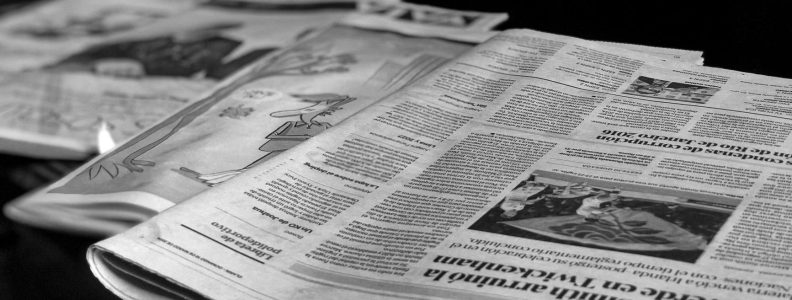 newspapers on table